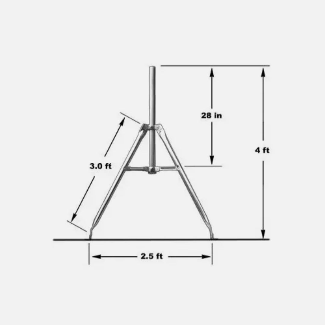 Mars V2.0 Lander - 2" (OD) Portable Solar Tripod Only - No Mount